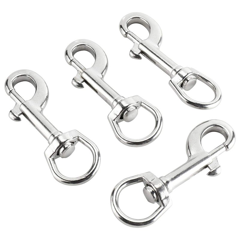 Yaegoo 4 Pack 316 Stainless Steel Swivel Eye Bolt Trigger Snap Hooks 3-1/2'' Marine Grade Single Ended Flagpole Snap Clips for Scuba Diving/Pet Leash/Keychain/Tarp Covers - Image 2